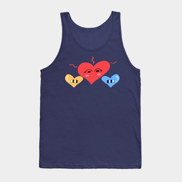 primary hearts Tank Top by robodots